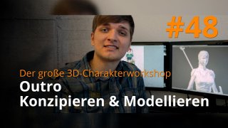 Blender 3D-Charakterworkshop | #48 - Outro Konzipieren & Modellieren